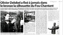 Buste en bronze charles trenet