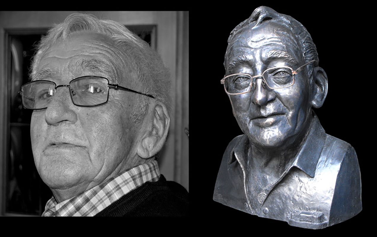 Buste en bronze d'après photographie Hubert 2011 Olivier Delobel
