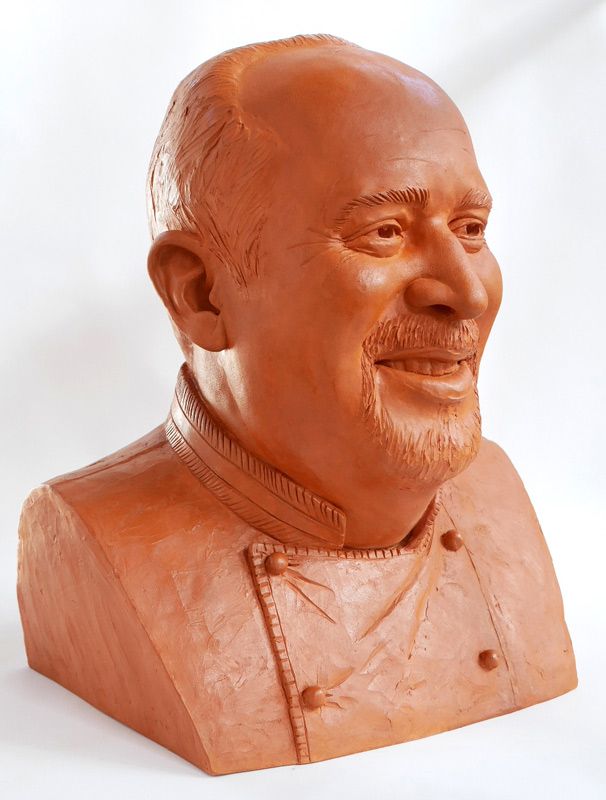 Sculpture buste terre cuite Gilles Goujon  par Olivier delobel