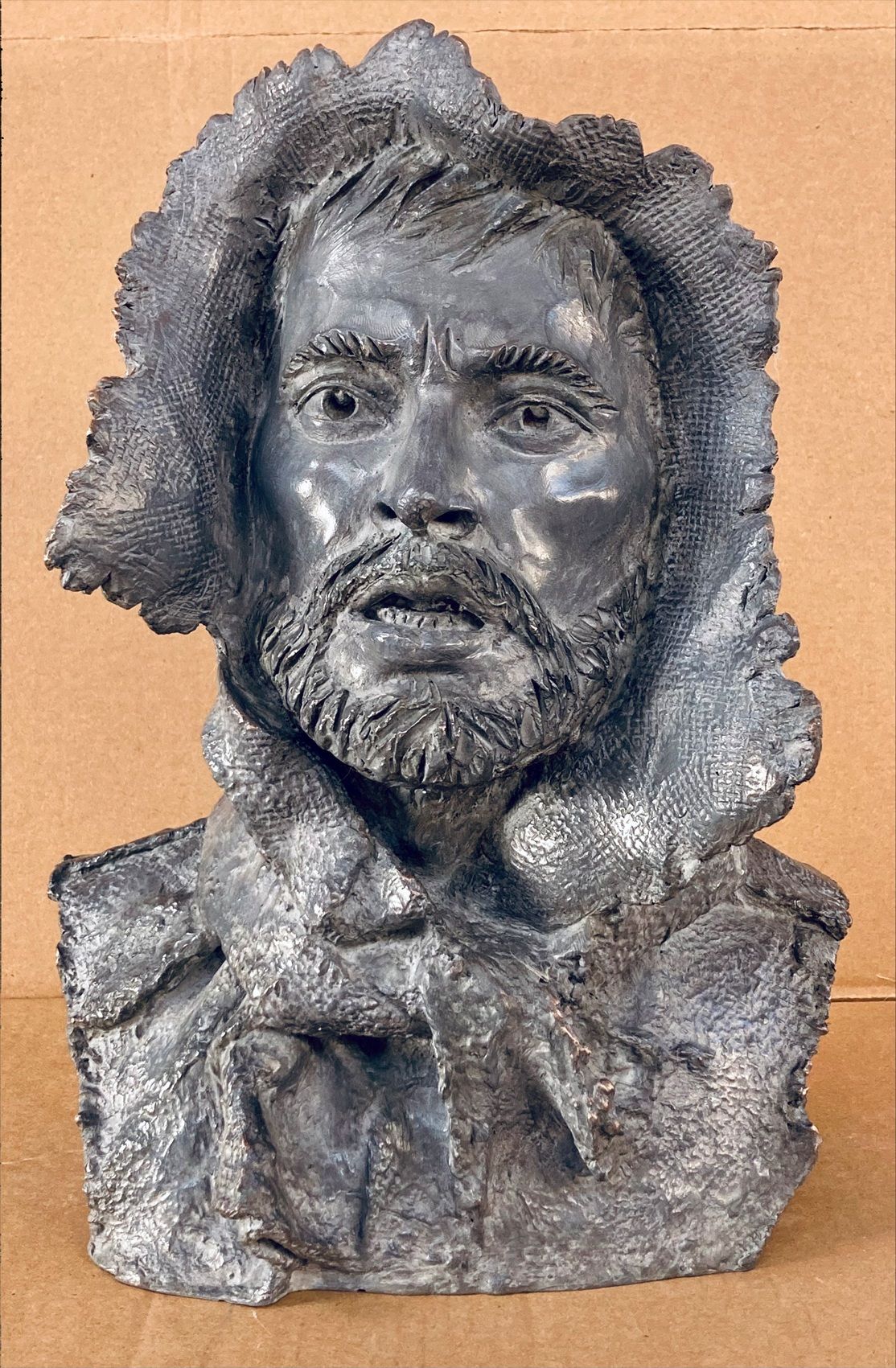 Sculpture buste  bronze Tatsuya Nakadai par Olivier delobel