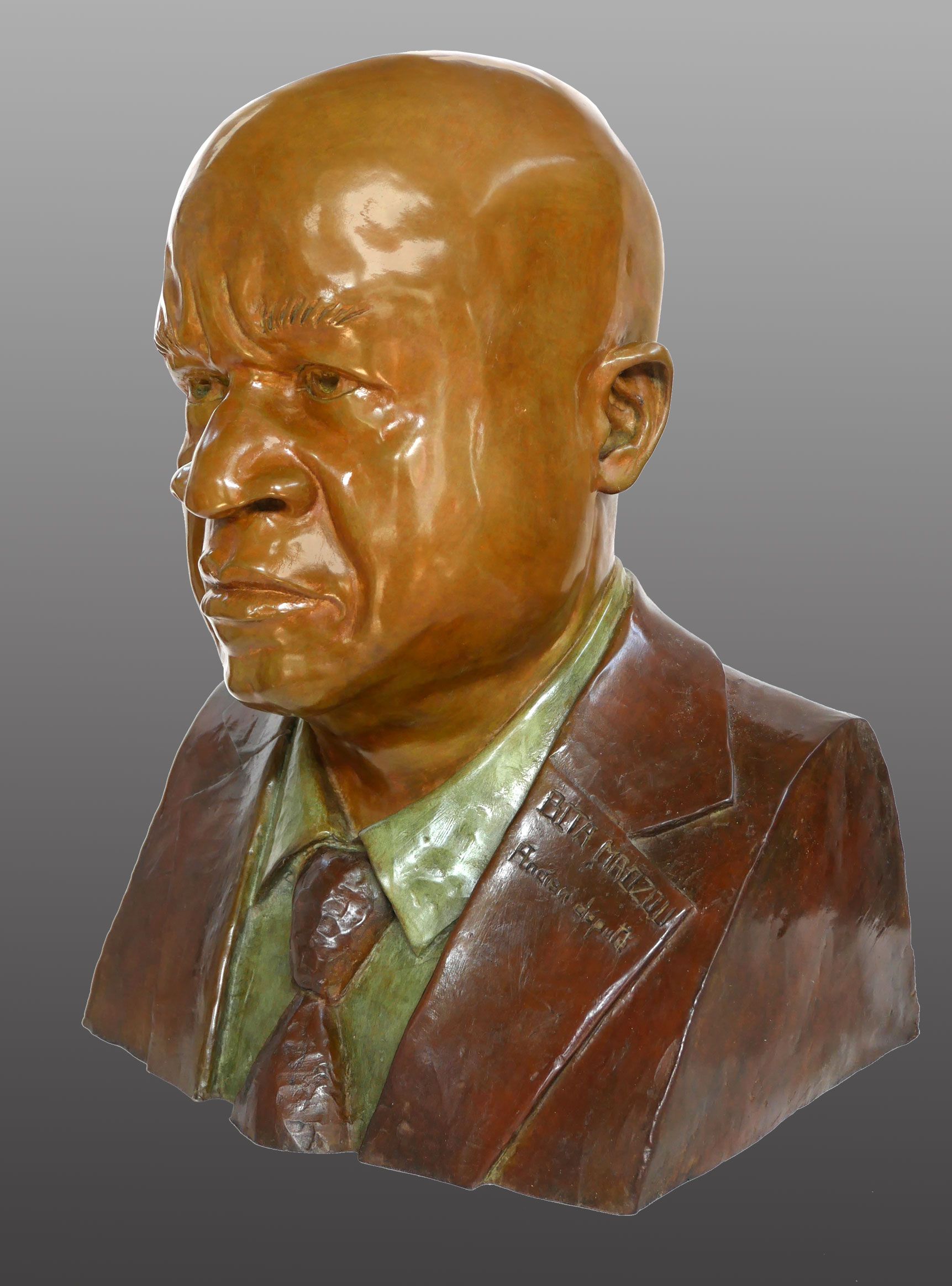 Sculpture buste  bronze par Olivier delobel