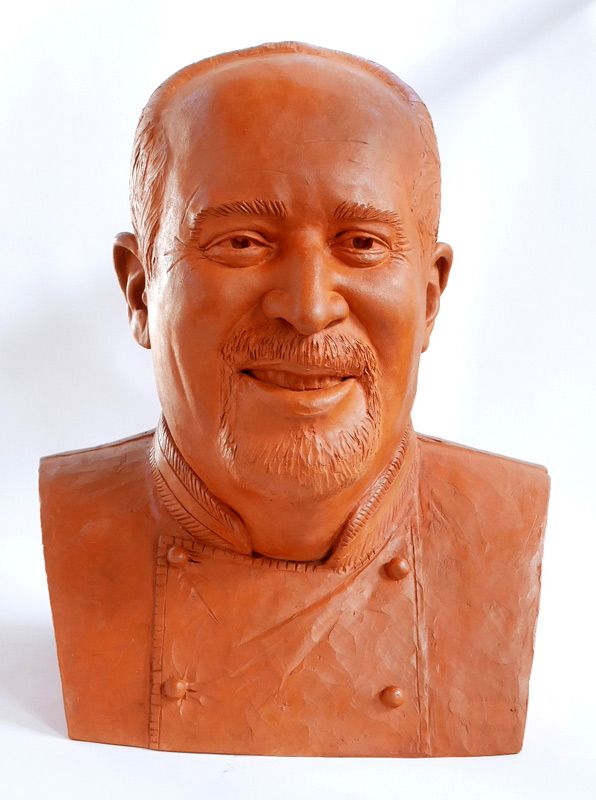 Sculpture buste terre cuite Gilles Goujon  par Olivier delobel