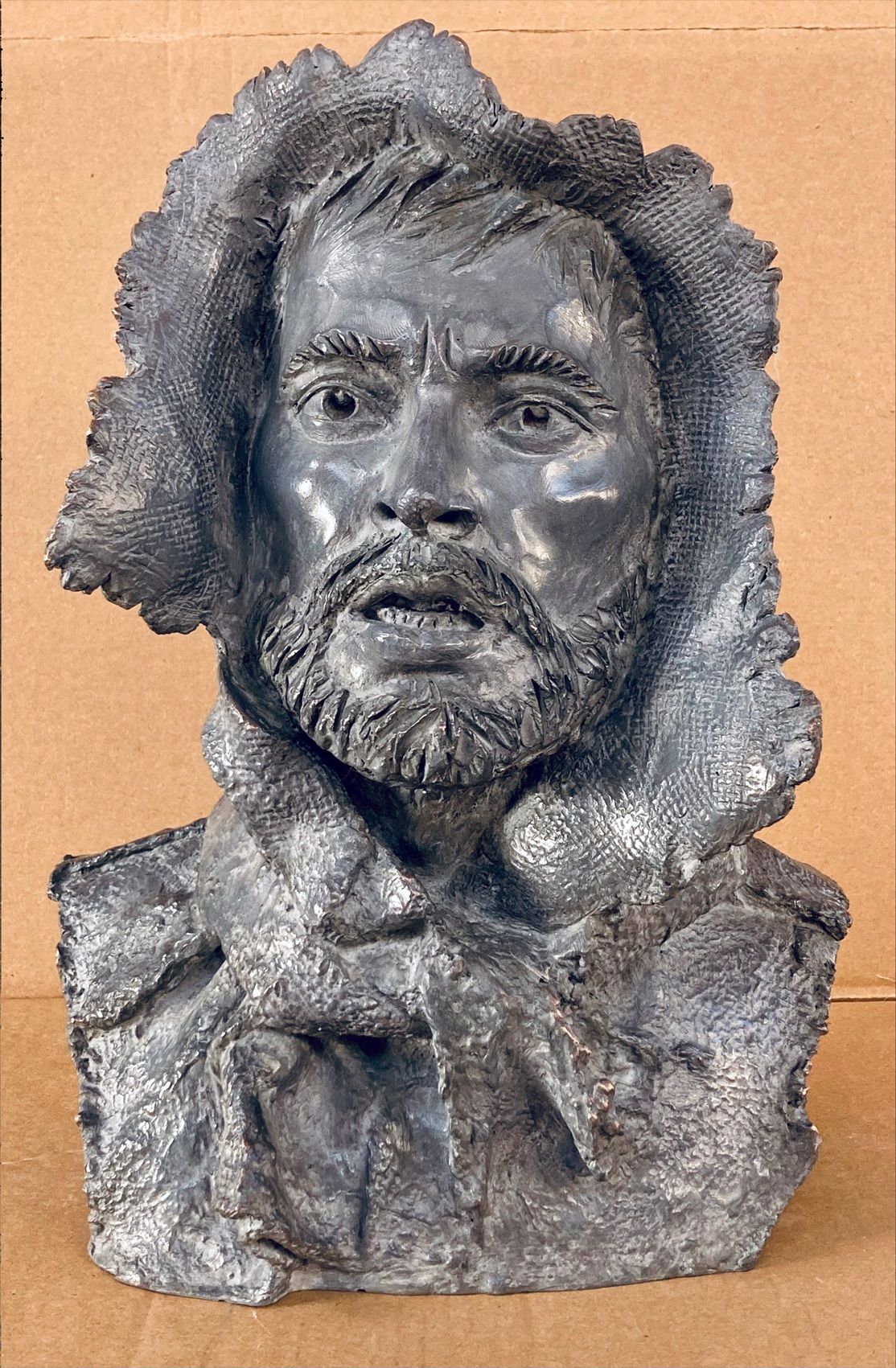 Sculpture buste  bronze Tatsuya Nakadai par Olivier delobel