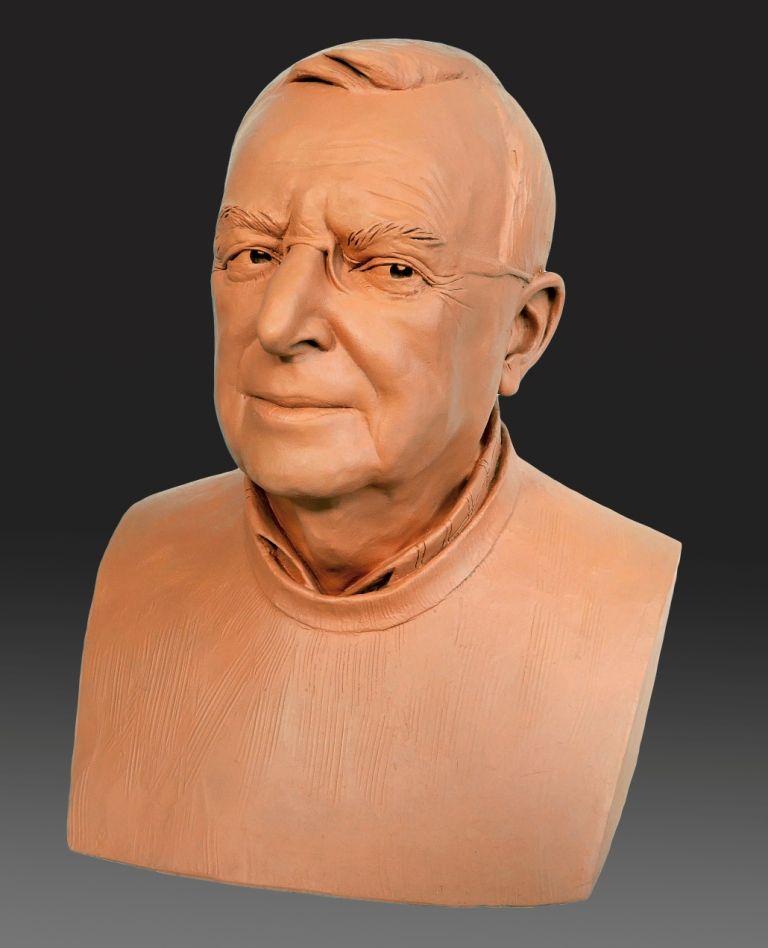 Sculpture buste terre cuite "Nono" par Olivier delobel