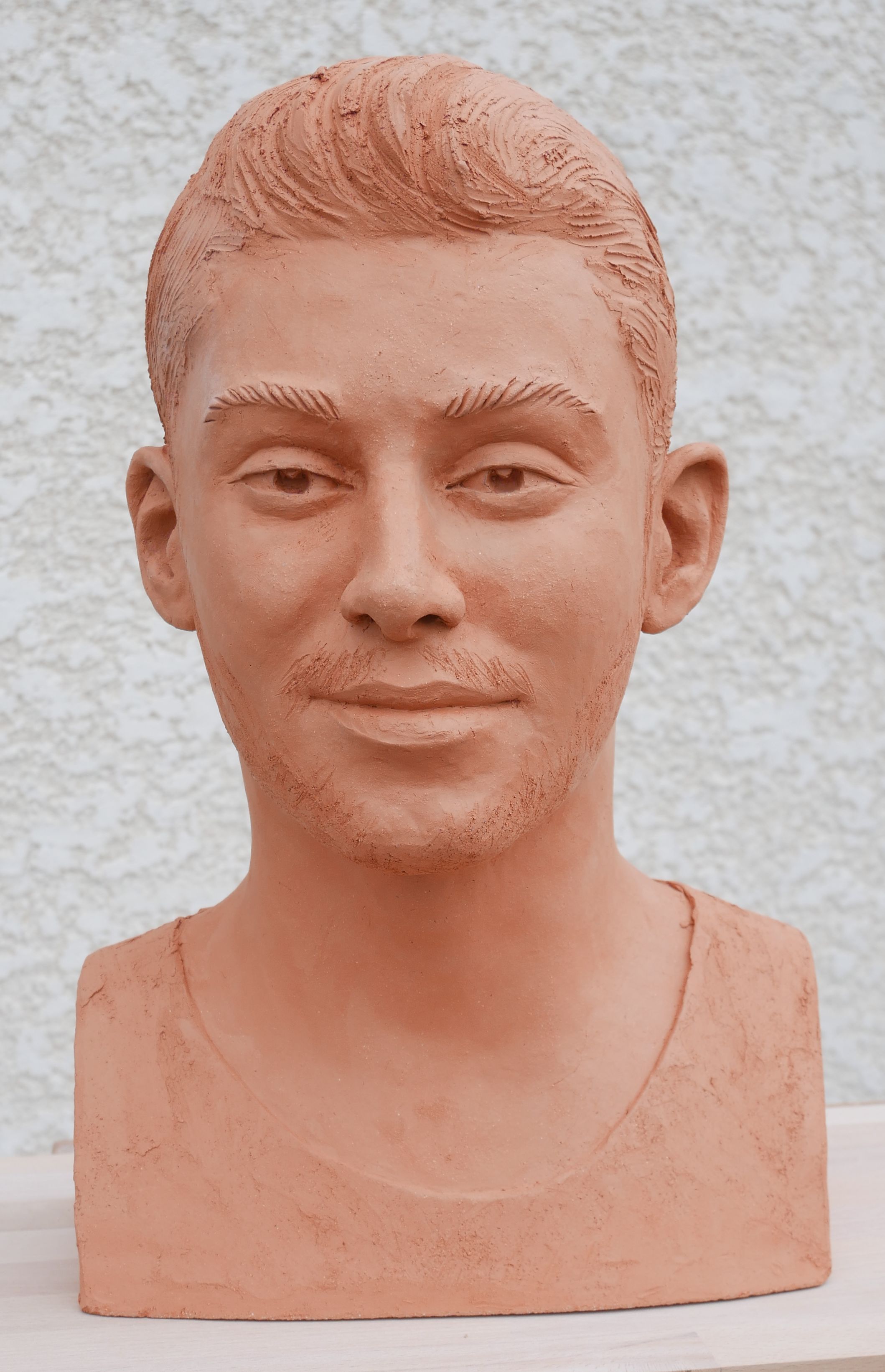 Sculpture buste terre cuite "Louis" par Olivier delobel