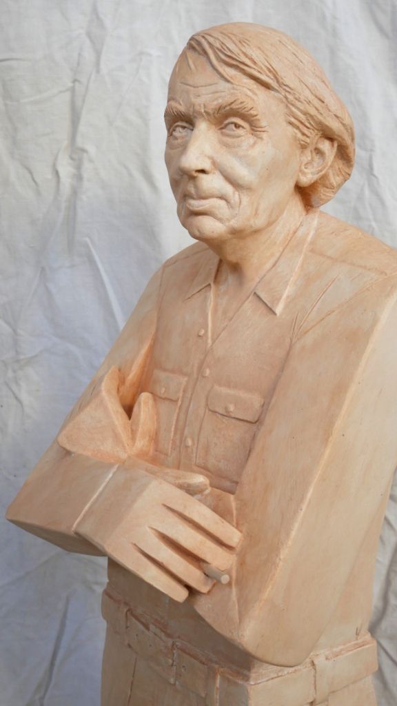 Statue de Michel Houellebecq en résine par Olivier Delobel